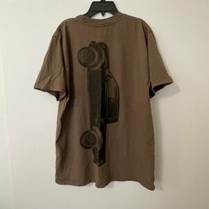 Post Malone 2023 Tour Graphic T Shirt Brown Austin Crew Neck Cotton Large